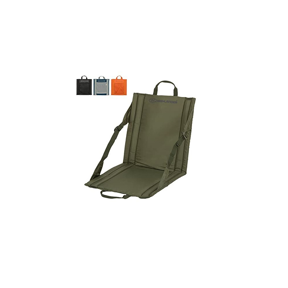Highlander Folding Camping Chair – Portable and Lightweight Foldable Camp Chairs, for Stadium Seat, Bleacher Seat With Back Support and Pocket