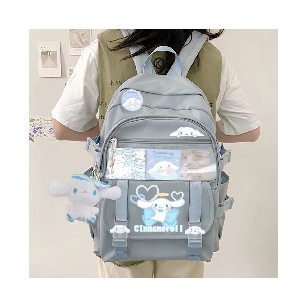 (Cinnamonroll) Cinnamoroll Kuromi Melody Purin Backpack Large Capacity Schoolbag Kid Girl Gift