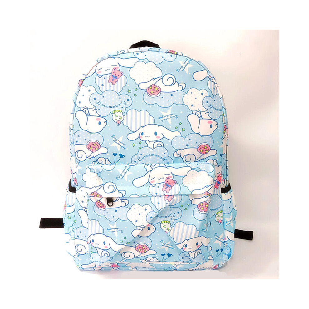 (Cinnamoroll, Large) Kuromi Melody Hellokitty Printed Waterproof Backpack Student Travel Gift Bags