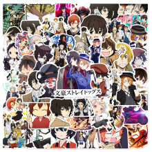50pcs Bungo Stray Dogs Stickers Waterproof Reusable Decor Gift Laptop  Graffiti