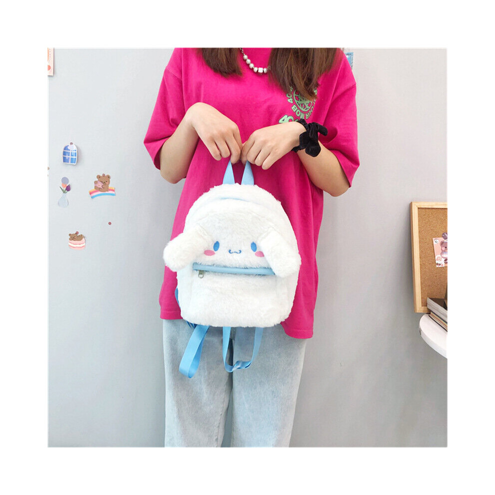 Sanrio Girl Plush Backpack Cinnamoroll Animal Rabbit Cartoon Schoolbag Kids Gift