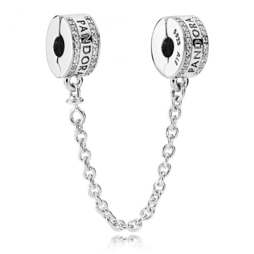 Silver safety chain for on sale bracelet