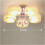 Living And Home (5 Head) Modern LED Crystal Ceiling Light Chandelier Lamp 3