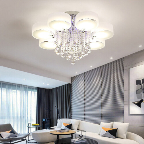 Living And Home (7 Head) Modern LED Crystal Ceiling Light Chandelier Lamp 2