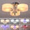 Living And Home (3 Head) Modern LED Crystal Ceiling Light Chandelier Lamp 4