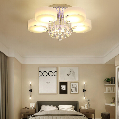 Living And Home (5 Head) Modern LED Crystal Ceiling Light Chandelier Lamp 1