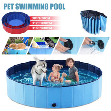 (  Size L : 80cm ( Dia ) x 20 cm ...,   Blue) LARGE FOLDING PET BATH DOG SWIMMING POOL PORTABLE BATH PADDLING PUPPY BATHTUB
