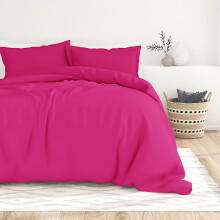 (KING, PINK) Plain Duvet Cover Luxury Hotel Quality Reversible Quilt Covers Bedding Set Single Double King