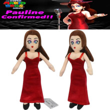 Super 11in Mario Princess Pauline Plush Doll Stuffed Toy Child Kid Gift Decor