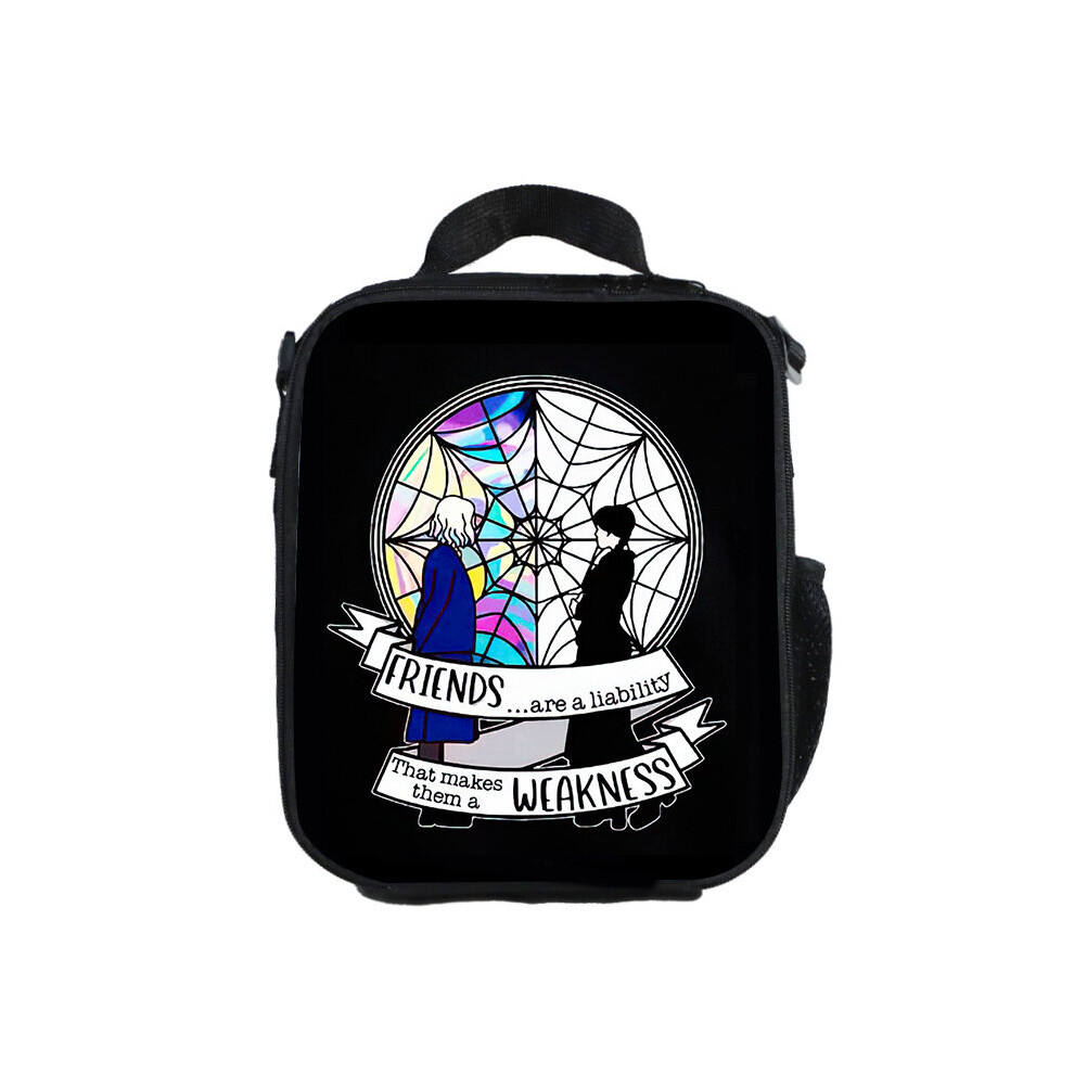 (BlackWhite) The Lunch Wednesday Bags Ice Bag Insulated Students Picnic Kids
