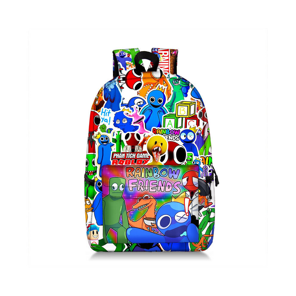 (ABC) Roblox Rainbow Friends Backpack Waterproof Rucksack Schoolbag Travel Xmas Gift