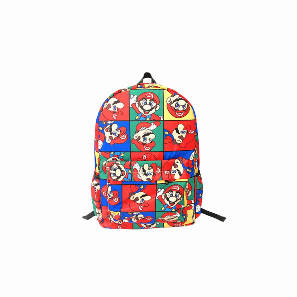 (S) Super Mario Bros Backpack Kids Boy Girl School Bag Adjustable Straps Travel Gift