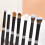 10PCS Black Matte Handle Eyebrow Brush 3
