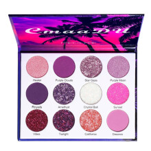 12-color shimmer glitter eyeshadow palette