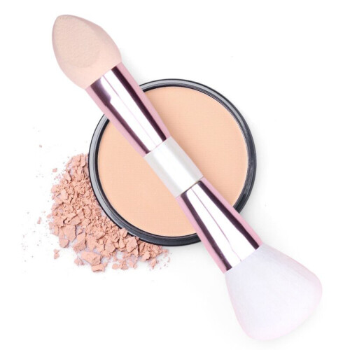 Double-ended sponge makeup brush