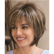 Blonde Brown Short Hair Wig Women's Wig