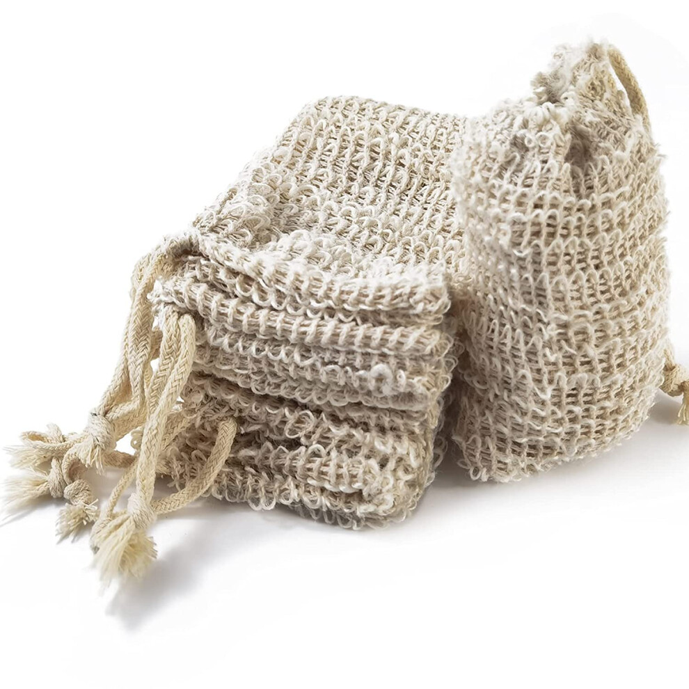 22PCS Soap Exfoliating Bag Pouch Soap Saver Natural Ramie Soap Bag Hand Made-image-OPC-PBGWQG6-NEW