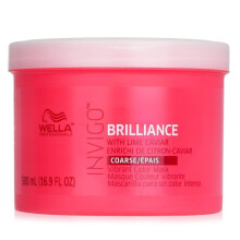 Wella Professionals Invigo Brilliance Hårmask för Grovt Hår, Färgbevarande Behandling 16.9 Fl oz