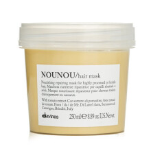 Davines Nounou Hair Mask for Highly Processed or Brittle Hair – Deep Nourishing, Repairing & Detangling, Vitamin E, 250ml/8.89oz
