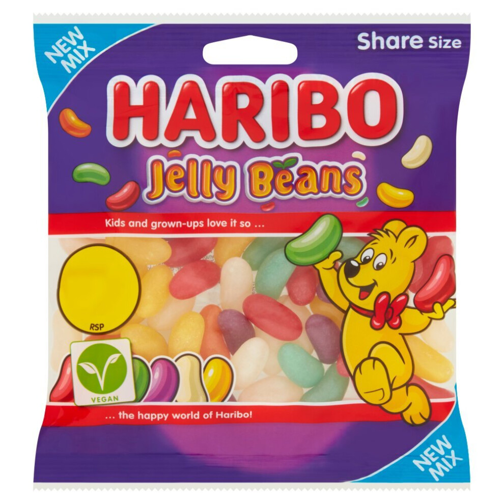 HARIBO Jelly Beans Bag 140g (Pack of 12)