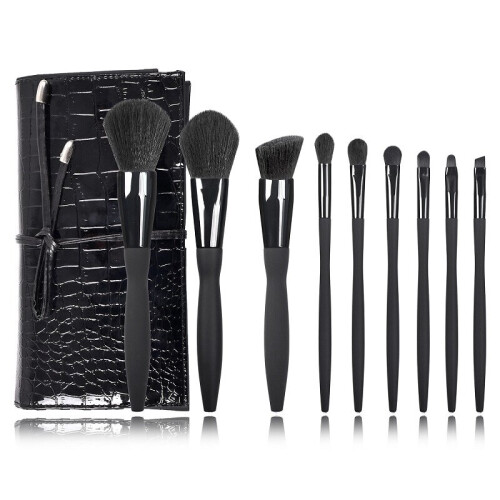 9 wool fiber foundation eyeshadow brushes