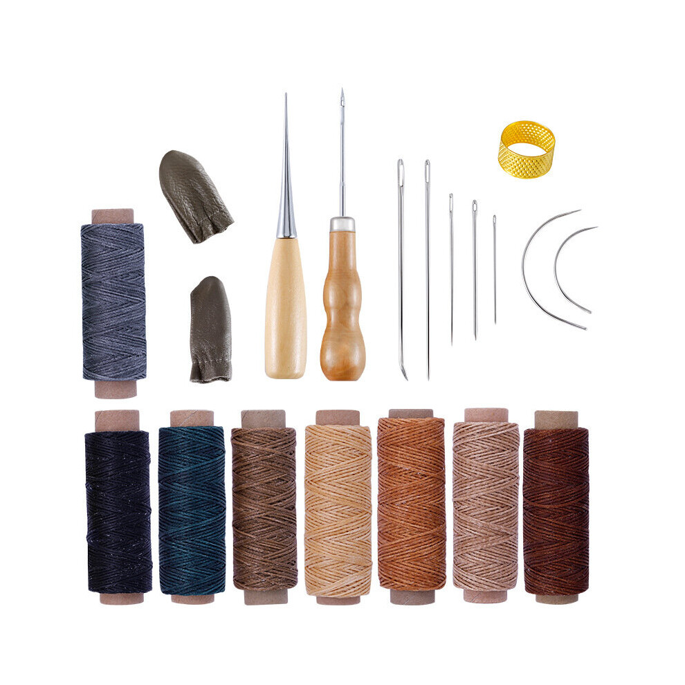 Hand sewing leather tool set