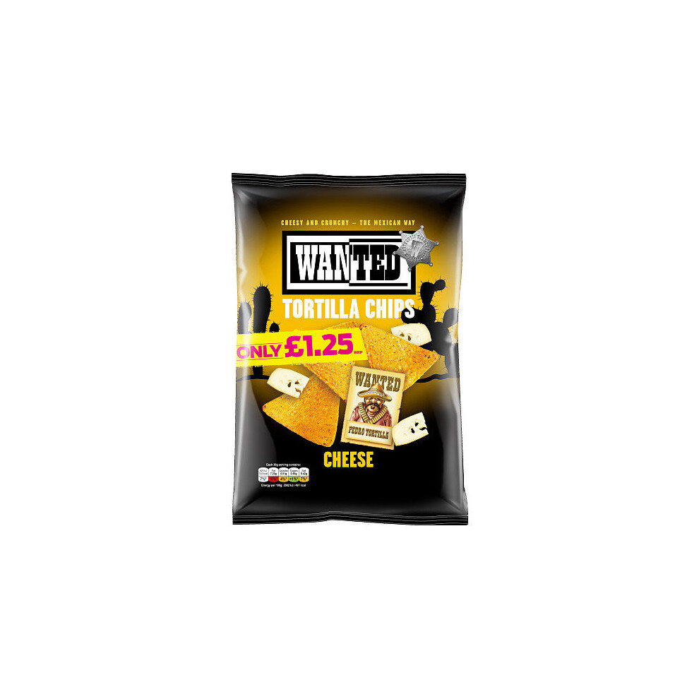 Wanted Tortilla Chips Cheese 100G (Pack Of 12)
