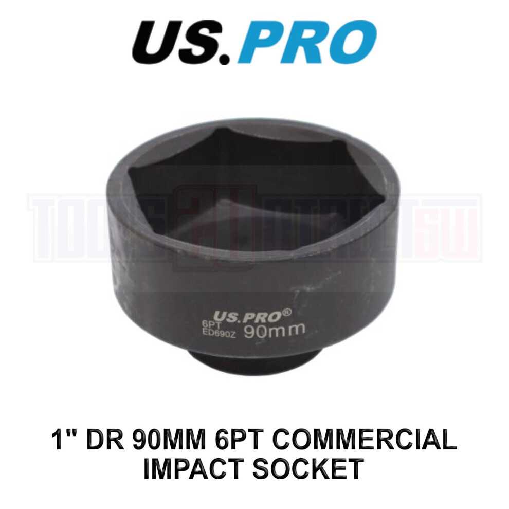 US PRO 1" Dr 90mm 6pt Commercial Impact Socket 3959