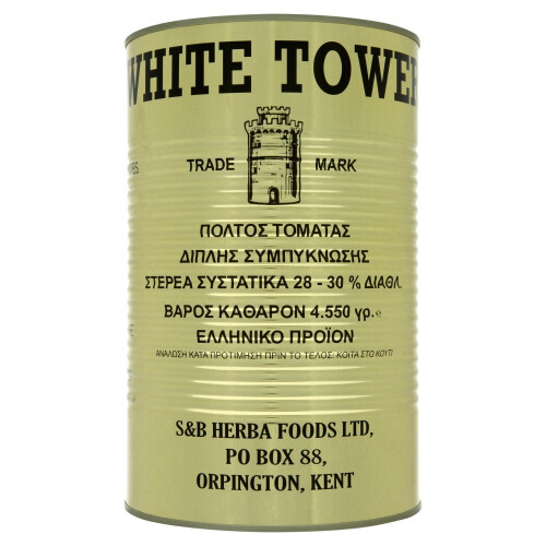 White Tower Tomato Paste 4550g (Pack of 1) 1