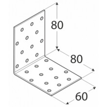 Galvanised Steel Angle Bracket 2mm Heavy Duty L Corner Brace 90 Degree Timber Joint