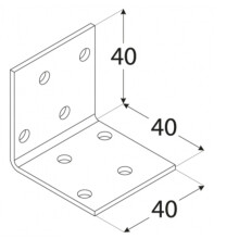 Galvanised Steel Angle Bracket 2mm Heavy Duty L Corner Brace 90 Degree Timber Joint
