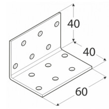 Galvanised Steel Angle Bracket 2mm Heavy Duty L Corner Brace 90 Degree Timber Joint