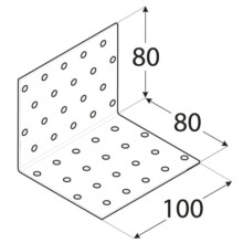 Galvanised Steel Angle Bracket 2mm Heavy Duty L Corner Brace 90 Degree Timber Joint