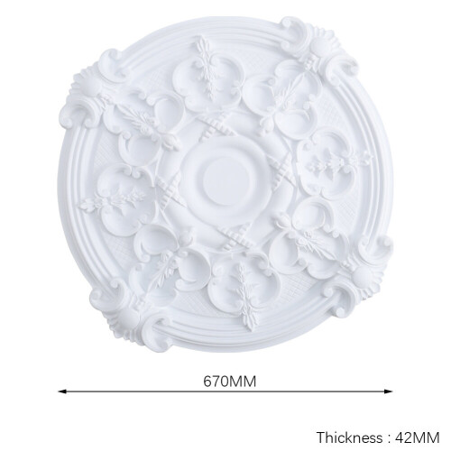 Living And Home (Dia 670mm*H42mm) Large Round Ceiling Rosette Medallion Ornament 2