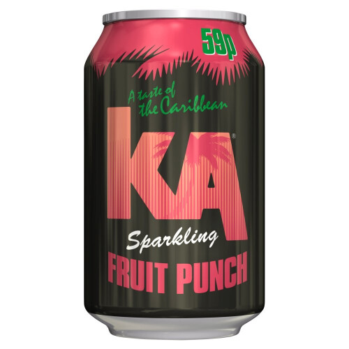 KA Sparkling Fruit Punch 330ml Can (Pack of 24) 1