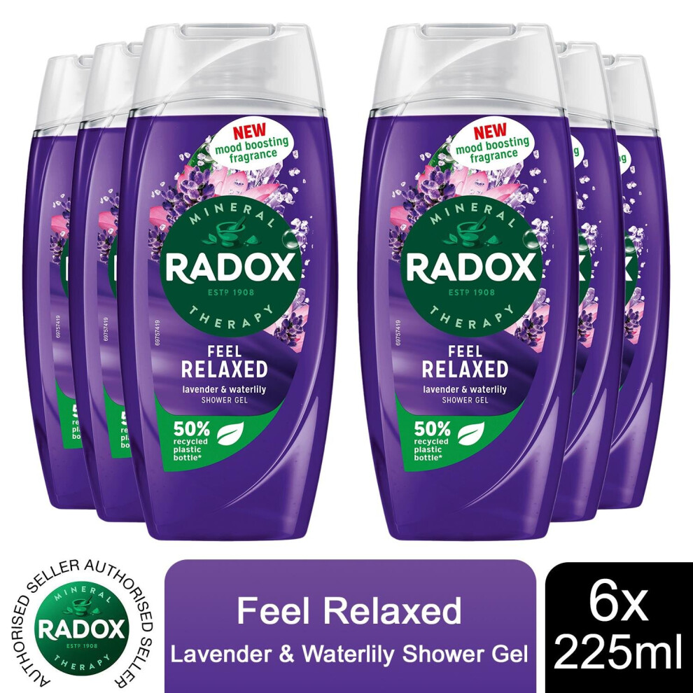 Radox (Buy 6 - Feel Relaxed) Mineral Therapy Shower Gel - 225Ml