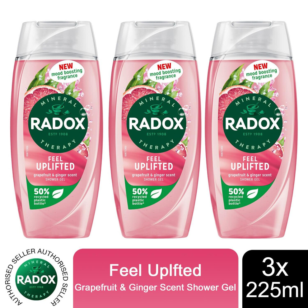 (Buy 3 - Feel Uplifted) Radox Mineral Therapy Shower Gel - 225ml