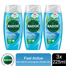 (Buy 3 - Feel Active) Radox Mineral Therapy Shower Gel - 225ml