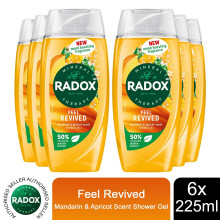 (Buy 6 - Feel Revived) Radox Mineral Therapy Shower Gel - 225ml