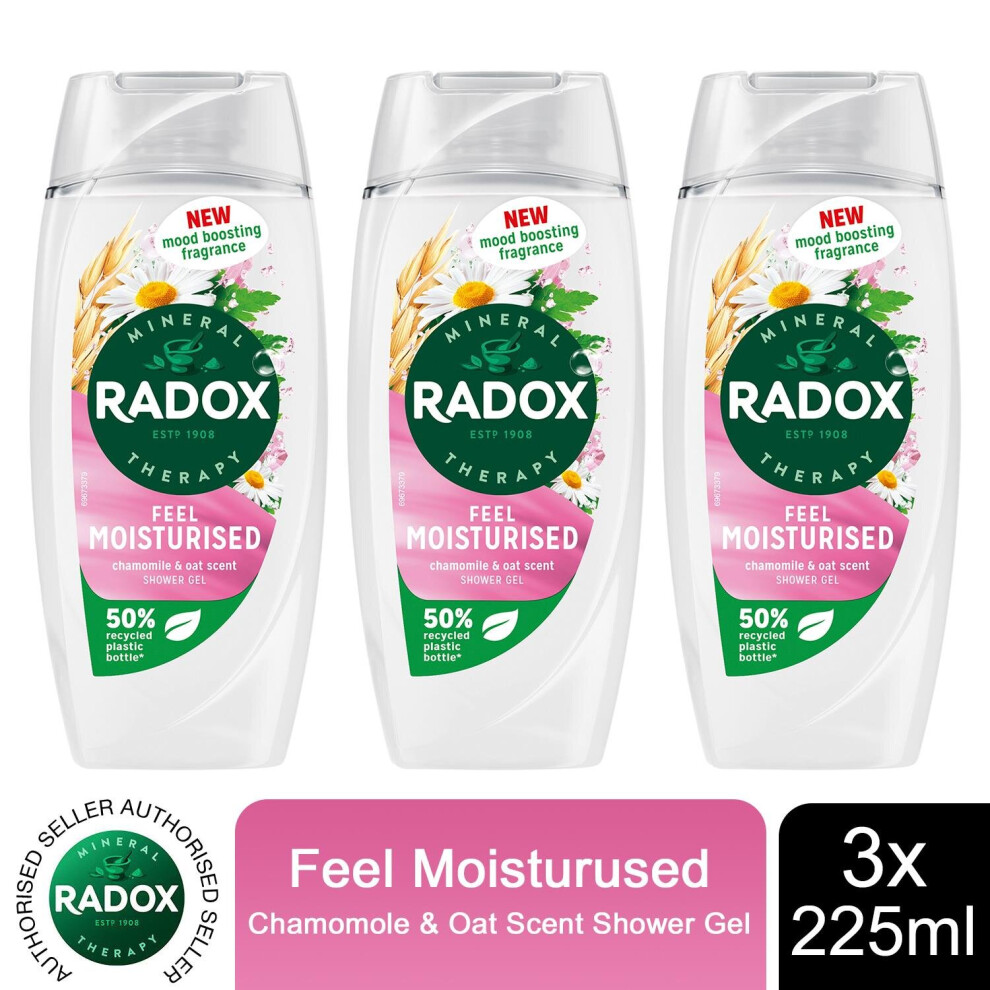 Radox (Buy 3 - Feel Moisturised) Mineral Therapy Shower Gel - 225Ml