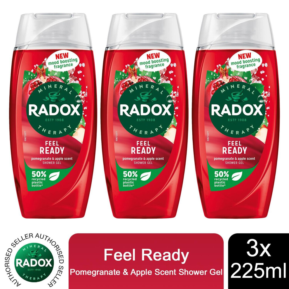 Radox Feel Ready Shower Gel Pomegranate & Apple 225ml x 6 - Image 8