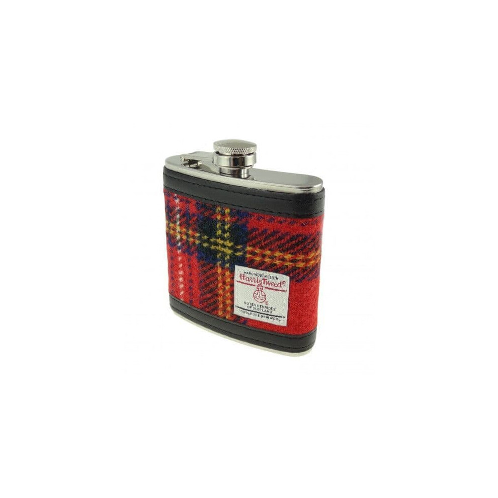 Authentic Harris tweed 6oz Hip Flask Royal Stewart Tartan-image-OPC-PBGXMCP-NEW