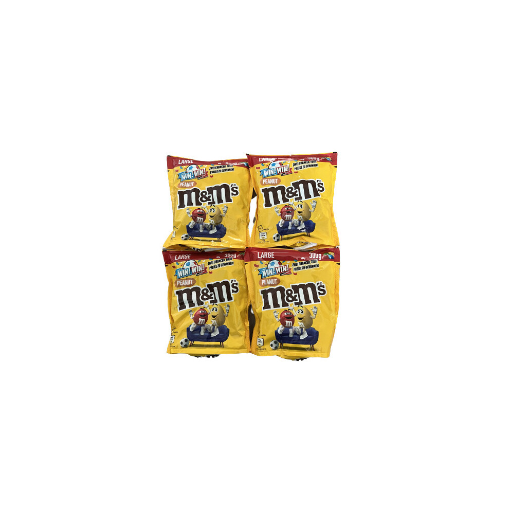 Peanut M&M's Large Bags x 4 300g Best Before 26.03.2023