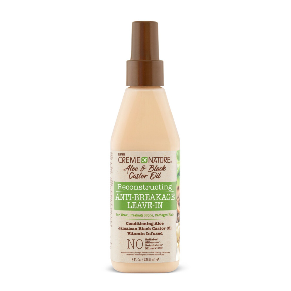 Creme Of Nature Aloe & Black Castor Oil Leave In Conditioner 8oz