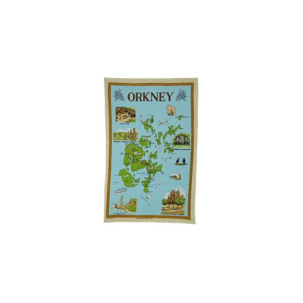 100% Cotton Tea Towel - Orkney Colour TT0526