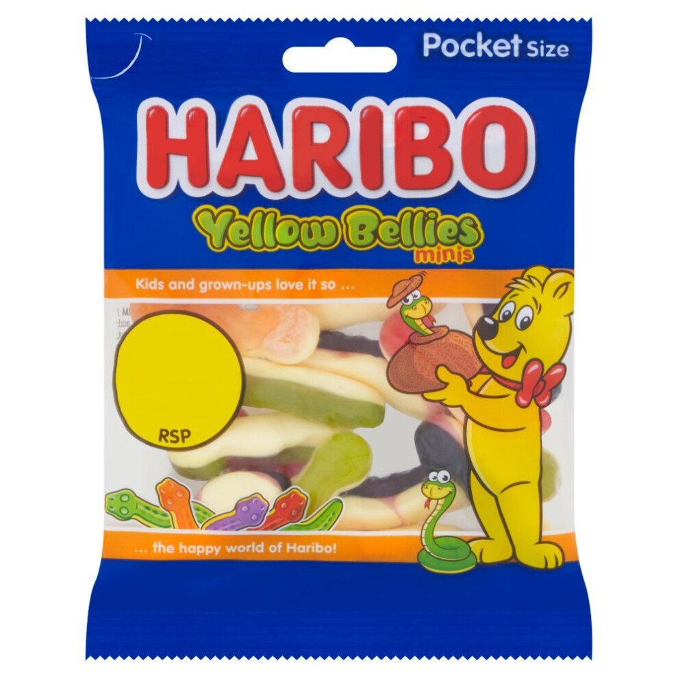 HARIBO Yellow Bellies Minis Bag 60g (Pack of 20)