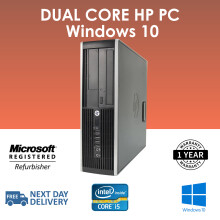 HP DUAL CORE DESKTOP TOWER PC COMPUTER WITH 500GB WINDOWS 10 & WIFI & 4GB - Refurbished