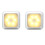 (Warm white, 2PCS) 6 LED Square Motion Sensor PIR Night Light Battery 1
