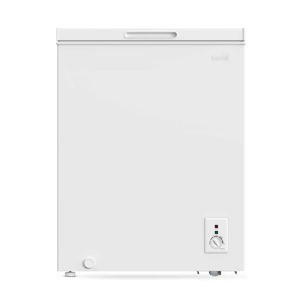 Dellonda Baridi Freestanding Chest Freezer, 142L, Garage And Outbuilding Safe, Adj. Thermostat, White - Dh120