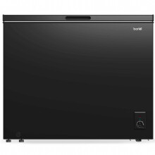 Baridi Freestanding Chest Freezer, 199L, Garage and Outbuilding Safe, Adj. Thermostat, Black - DH151